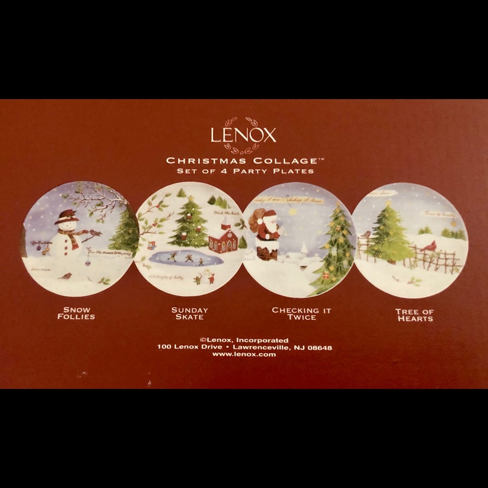 LENOX Christmas Plate Collage set of 4 🎄